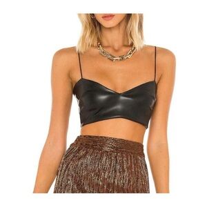 Nookie Black Faux Leather Back Zip Rhea
Crop Top
